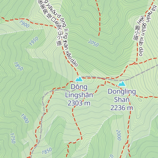 Map of Dōng Língshān