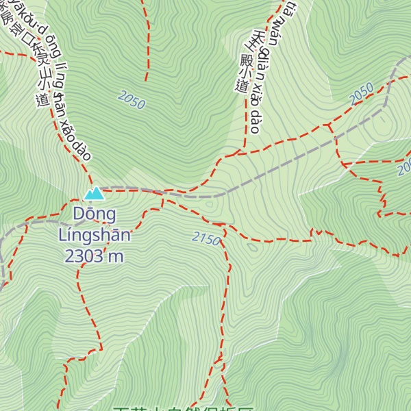 Map of Dongling Shan