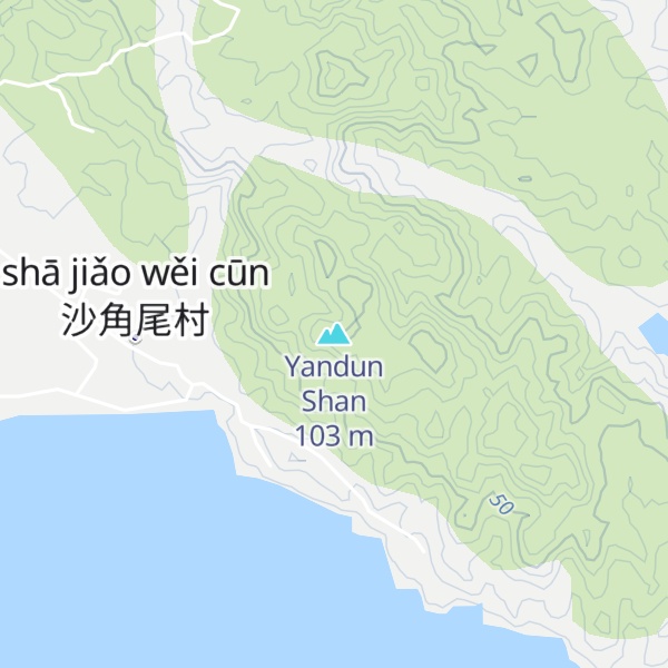 Map of Yandun Shan