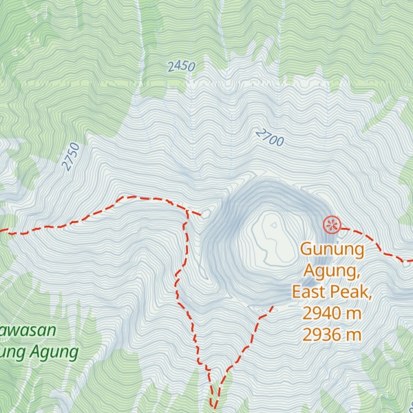Map of Gunung Agung