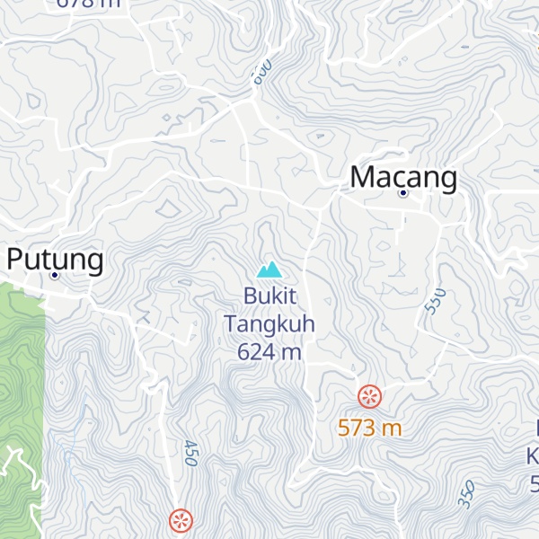 Map of Bukit Tangkuh