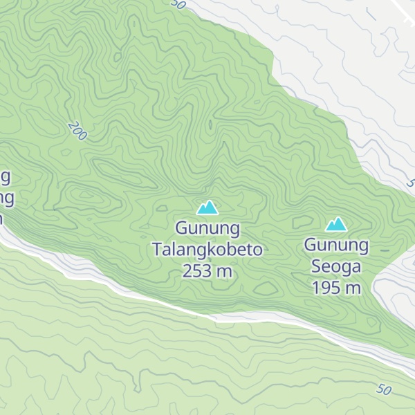 Map of Gunung Talangkobeto