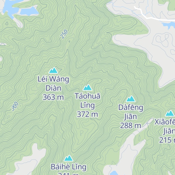 Map of Táohuā Lǐng
