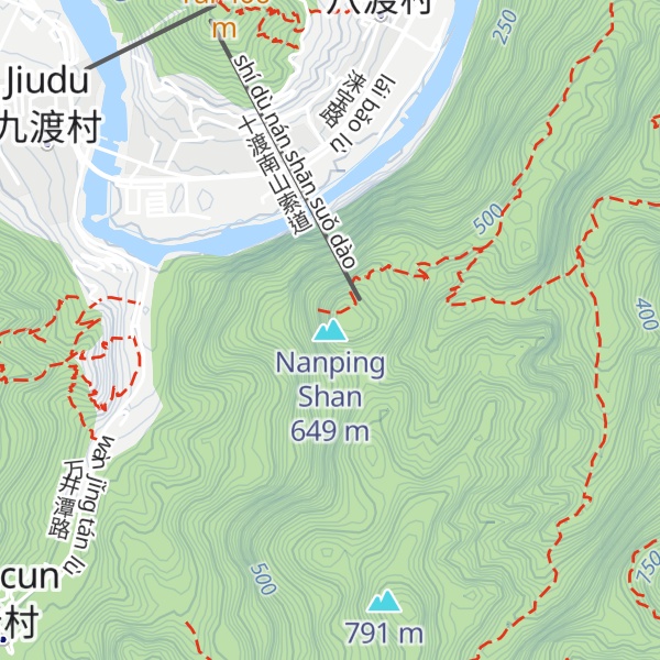 Map of Nanping Shan
