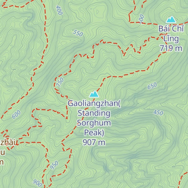 Map of Gaoliangzhan(Standing Sorghum Peak)