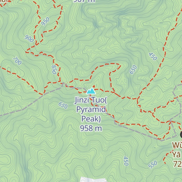 Map of Jinzi Tuo(Pyramid Peak)