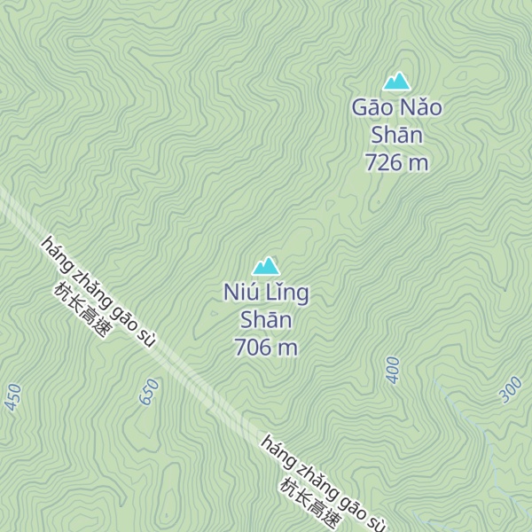 Map of Niú Lǐng Shān