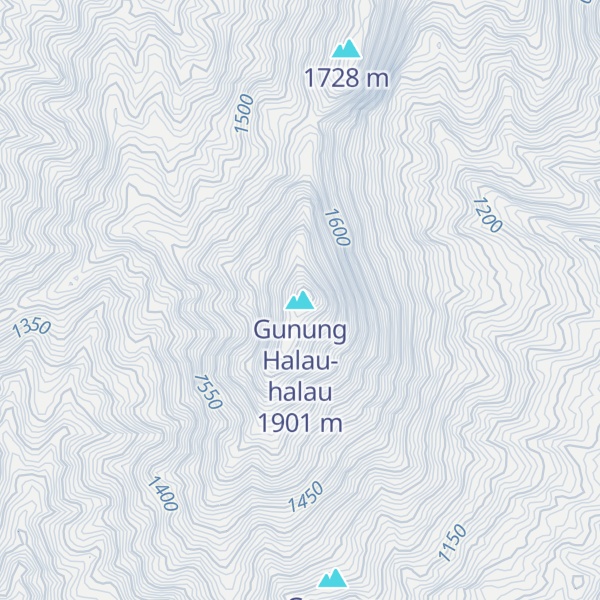 Map of Gunung Halau-halau