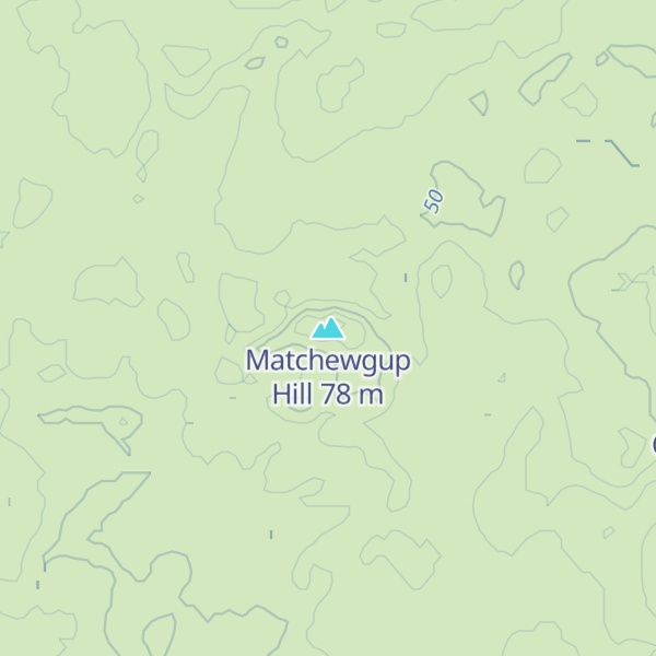 Map of Matchewgup Hill
