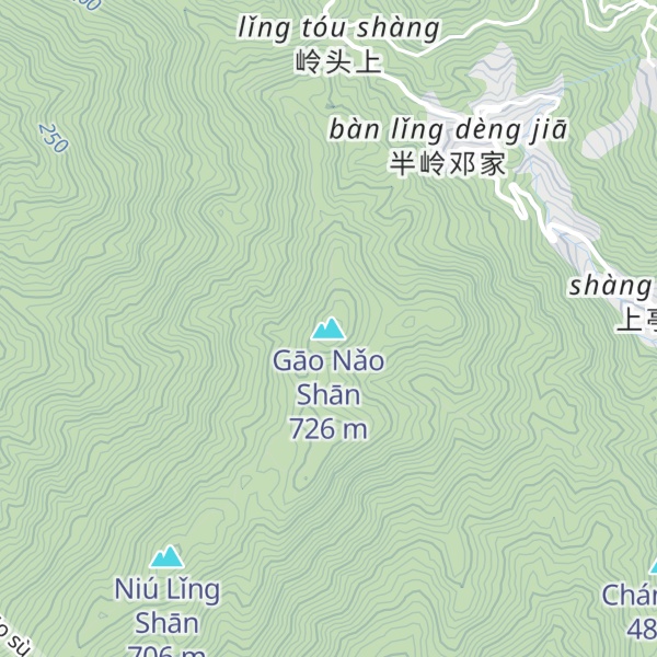 Map of Gāo Nǎo Shān