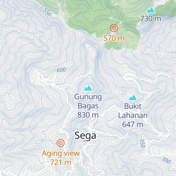 Map of Gunung Bagas