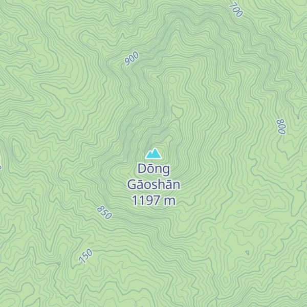 Map of Dōng Gāoshān