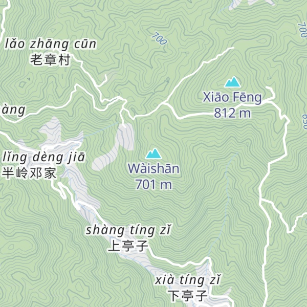 Map of Wàishān