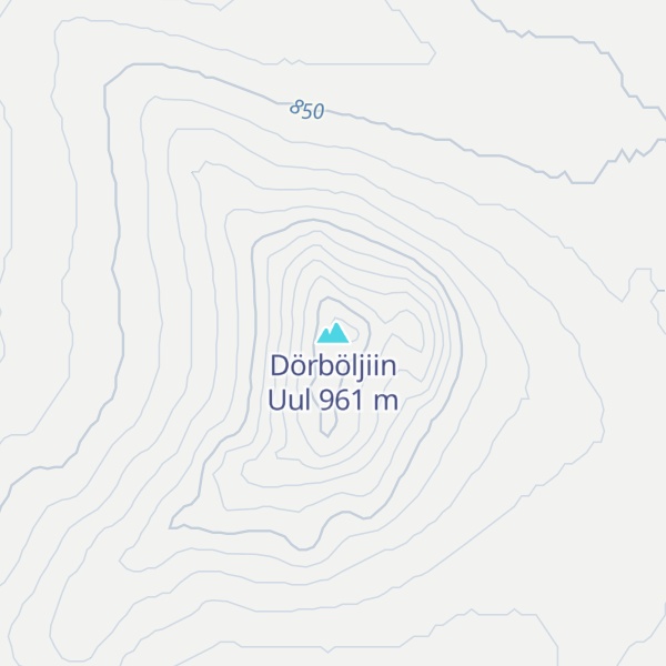 Map of Dörböljiin Uul