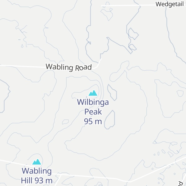 Map of Wilbinga Peak
