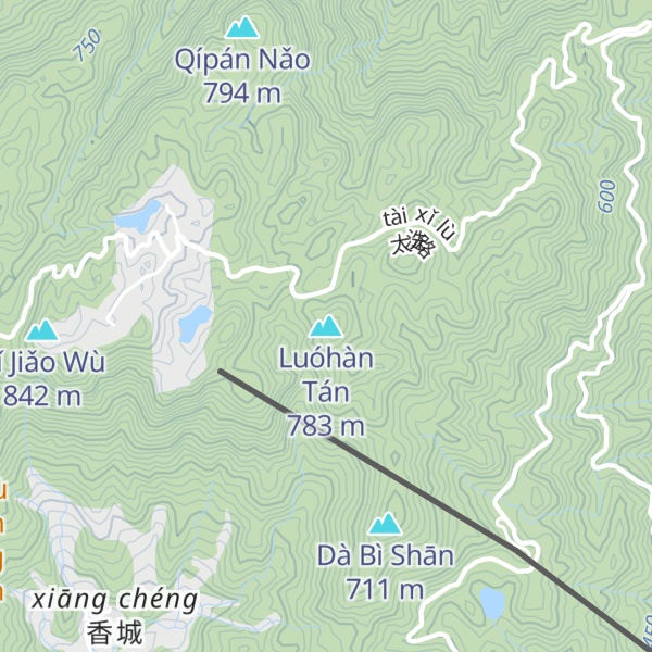 Map of Luóhàn Tán
