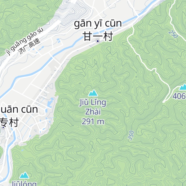 Map of Jiǔ Lǐng Zhài