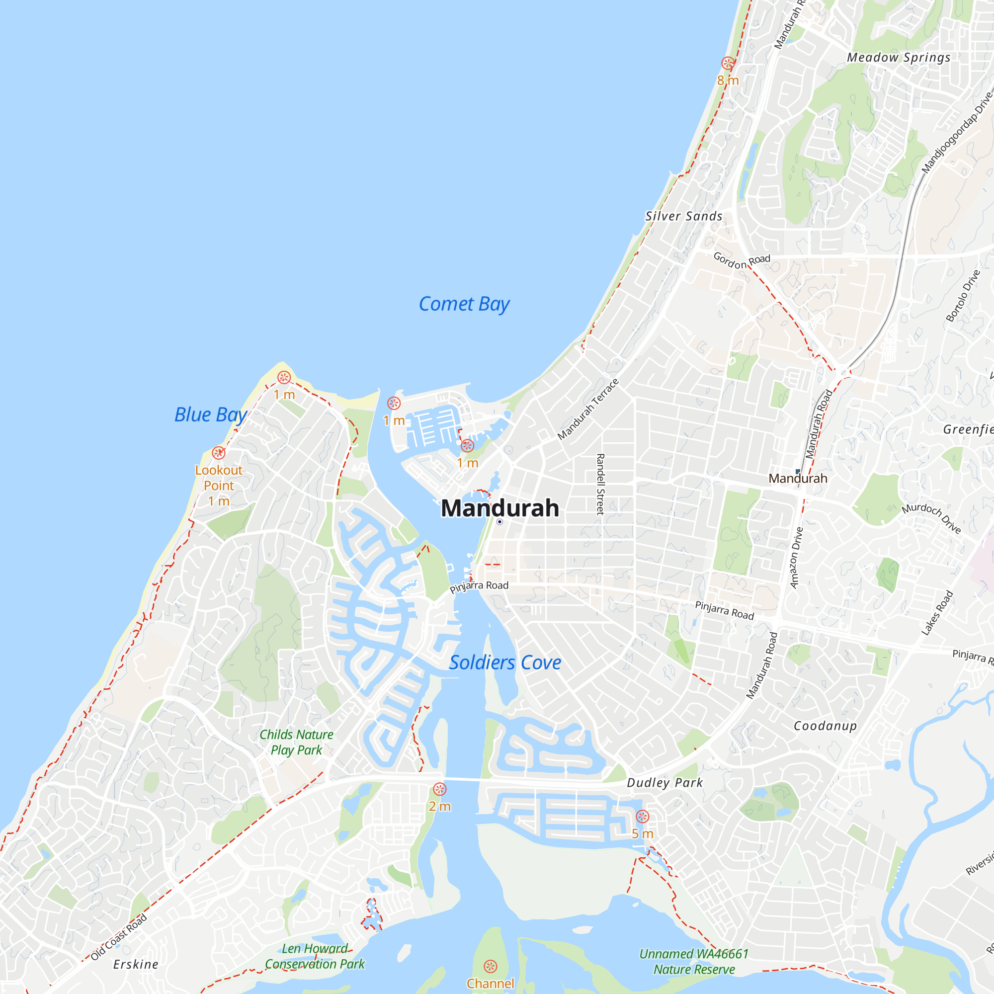 Mandurah Visitor Centre map