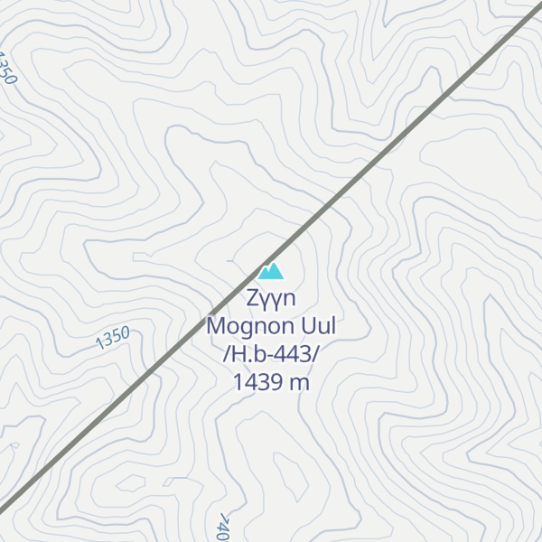 Map of Zүүn Mognon Uul /H.b-443/