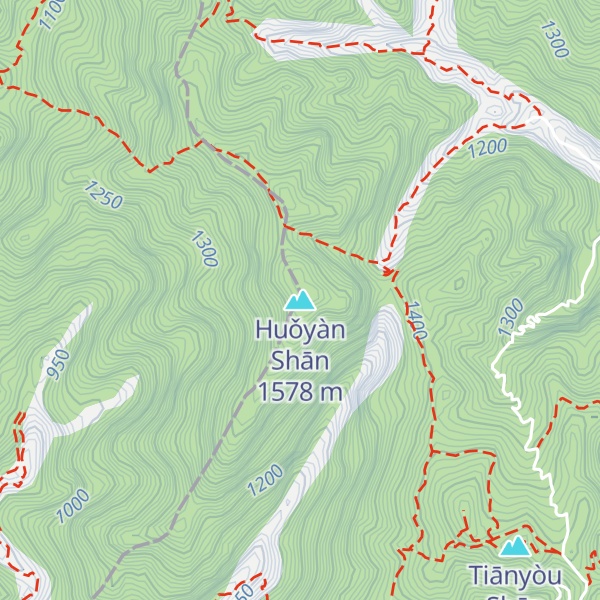 Map of Huǒyàn Shān