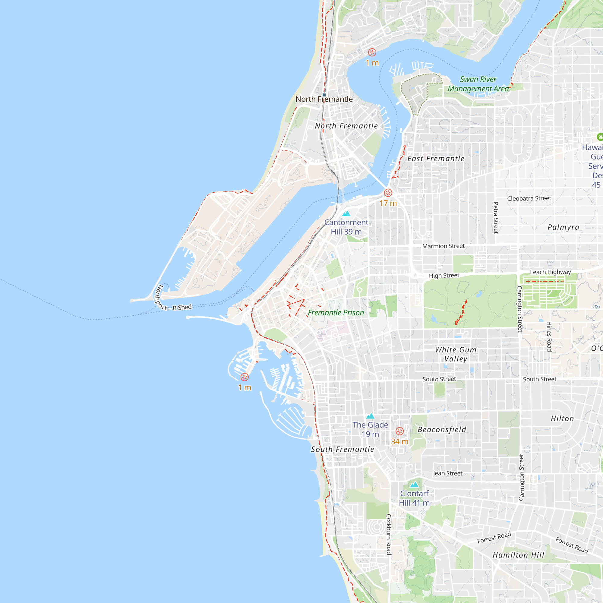 Fremantle Visitor Centre map