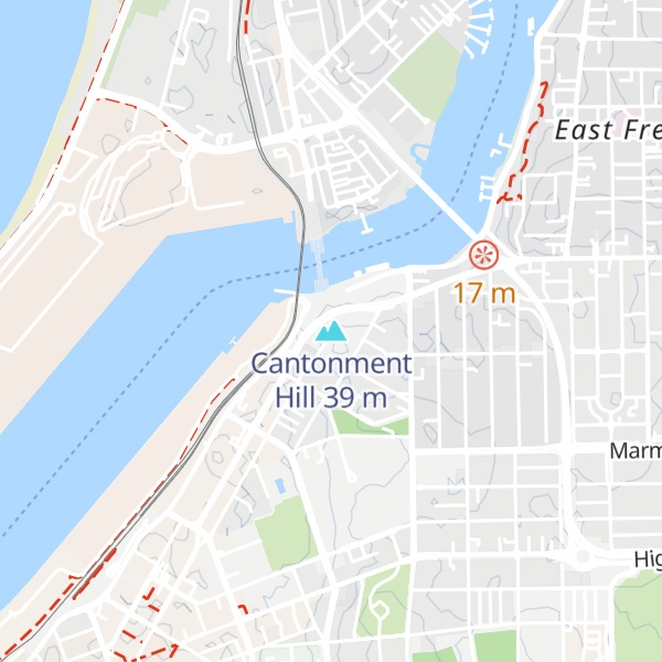 Map of Cantonment Hill