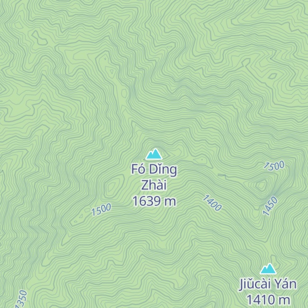 Map of Fó Dǐng Zhài