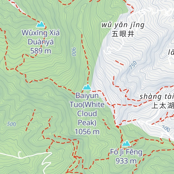 Map of Baiyun Tuo(White Cloud Peak)