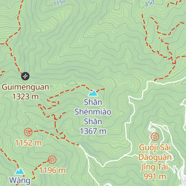 Map of Shān Shénmiào Shān