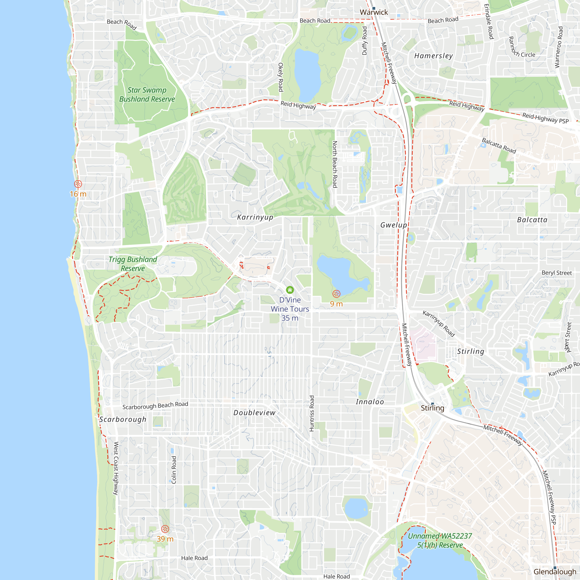 D'Vine Wine Tours map