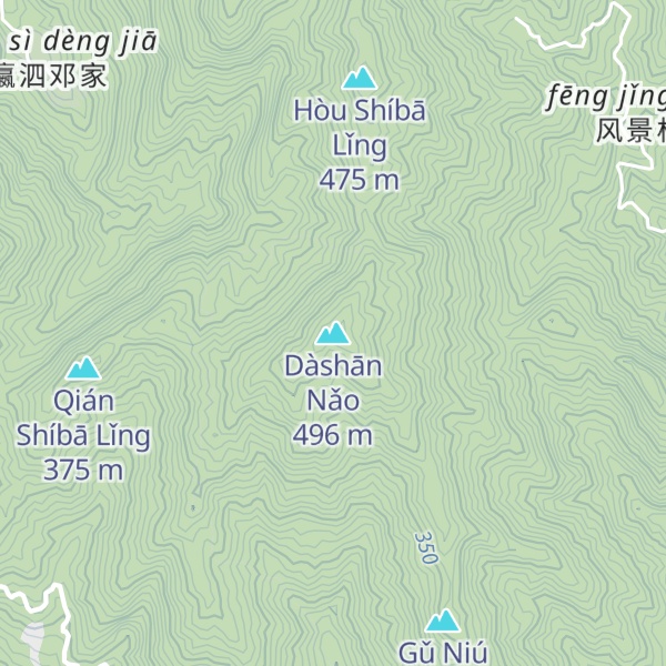 Map of Dàshān Nǎo