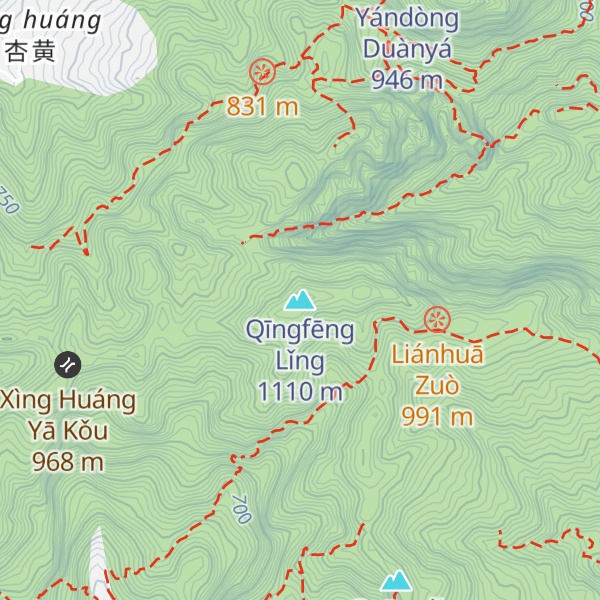 Map of Qīngfēng Lǐng