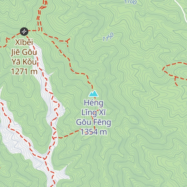 Map of Héng Lǐng Xī Gōu Fēng