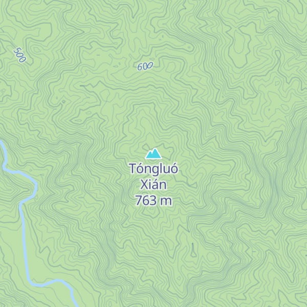 Map of Tóngluó Xián