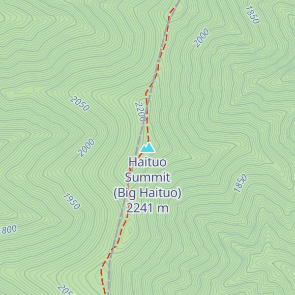 Map of Haituo Summit (Big Haituo)