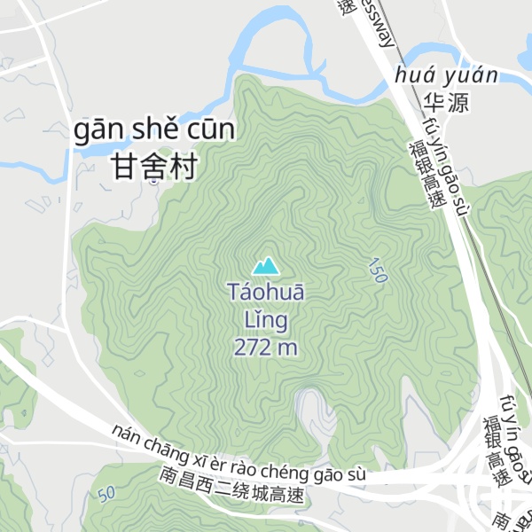 Map of Táohuā Lǐng