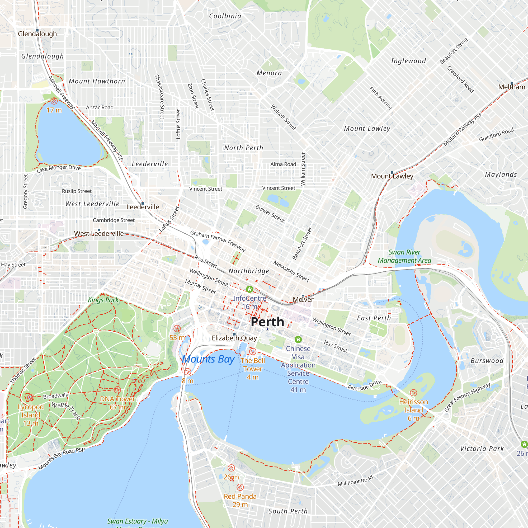Bibbulum Track Foundation map