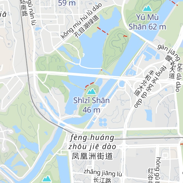 Map of Shīzǐ Shān