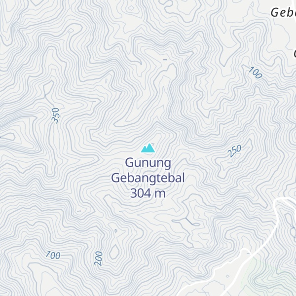 Map of Gunung Gebangtebal