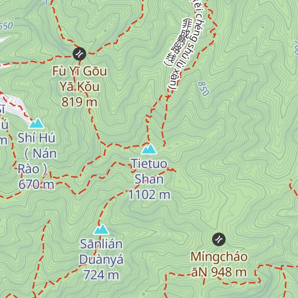 Map of Tietuo Shan