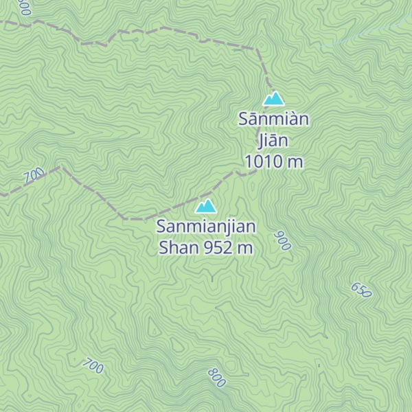 Map of Sanmianjian Shan