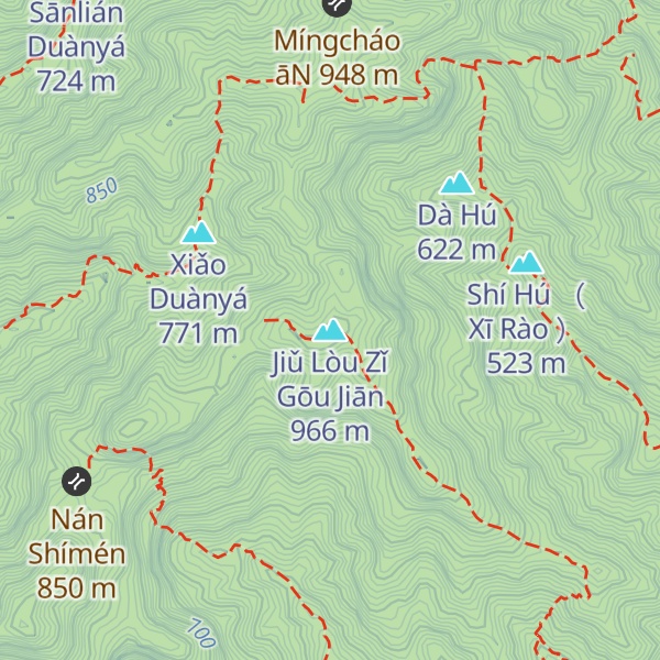 Map of Jiǔ Lòu Zǐ Gōu Jiān