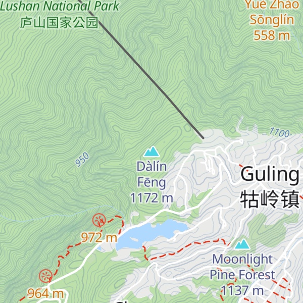 Map of Dàlín Fēng