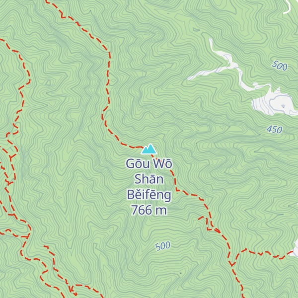 Map of Gōu Wō Shān Běifēng