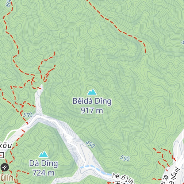 Map of Běidà Dǐng