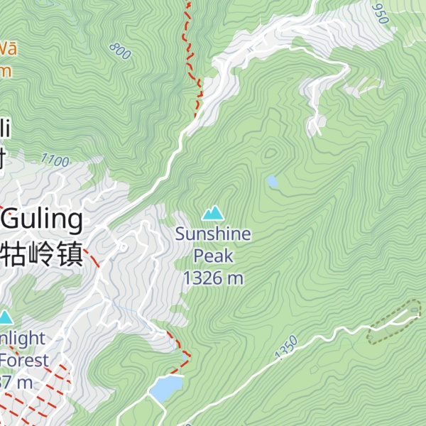 Map of Sunshine Peak