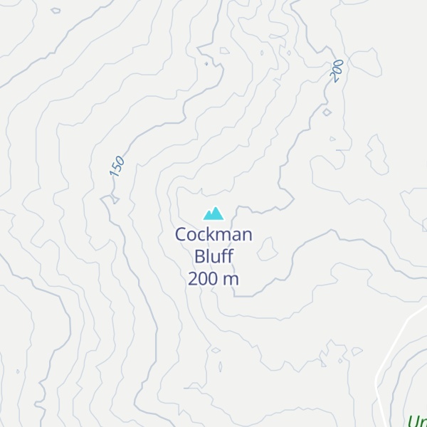 Map of Cockman Bluff