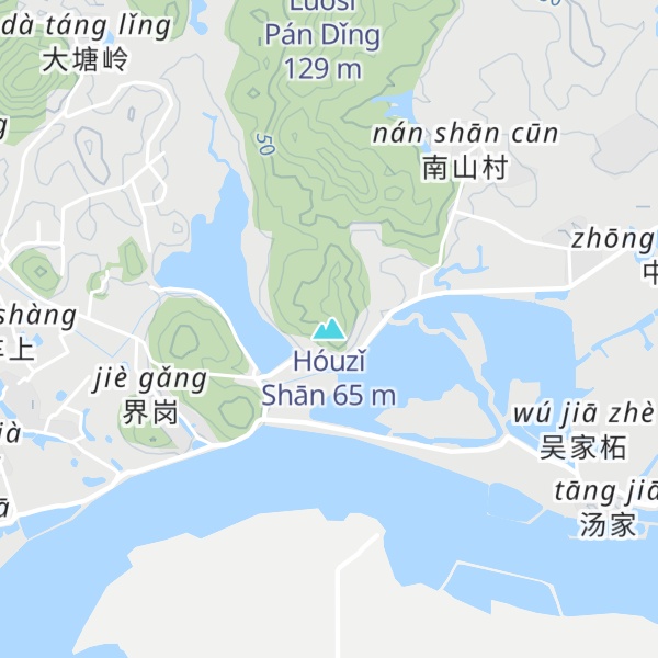 Map of Hóuzǐ Shān