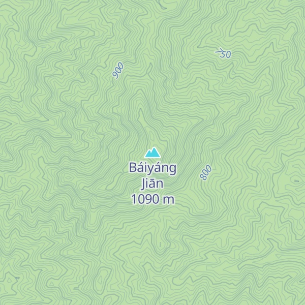 Map of Báiyáng Jiān