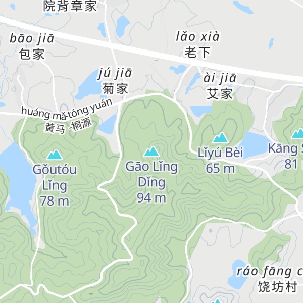 Map of Gāo Lǐng Dǐng